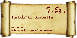 Turbéki Szabella névjegykártya